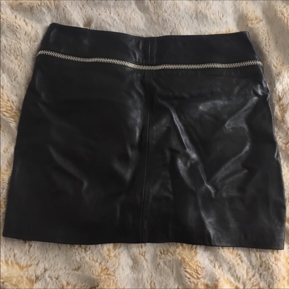 The Kooples Leather Zipper Skirt - Picture 3 of 4